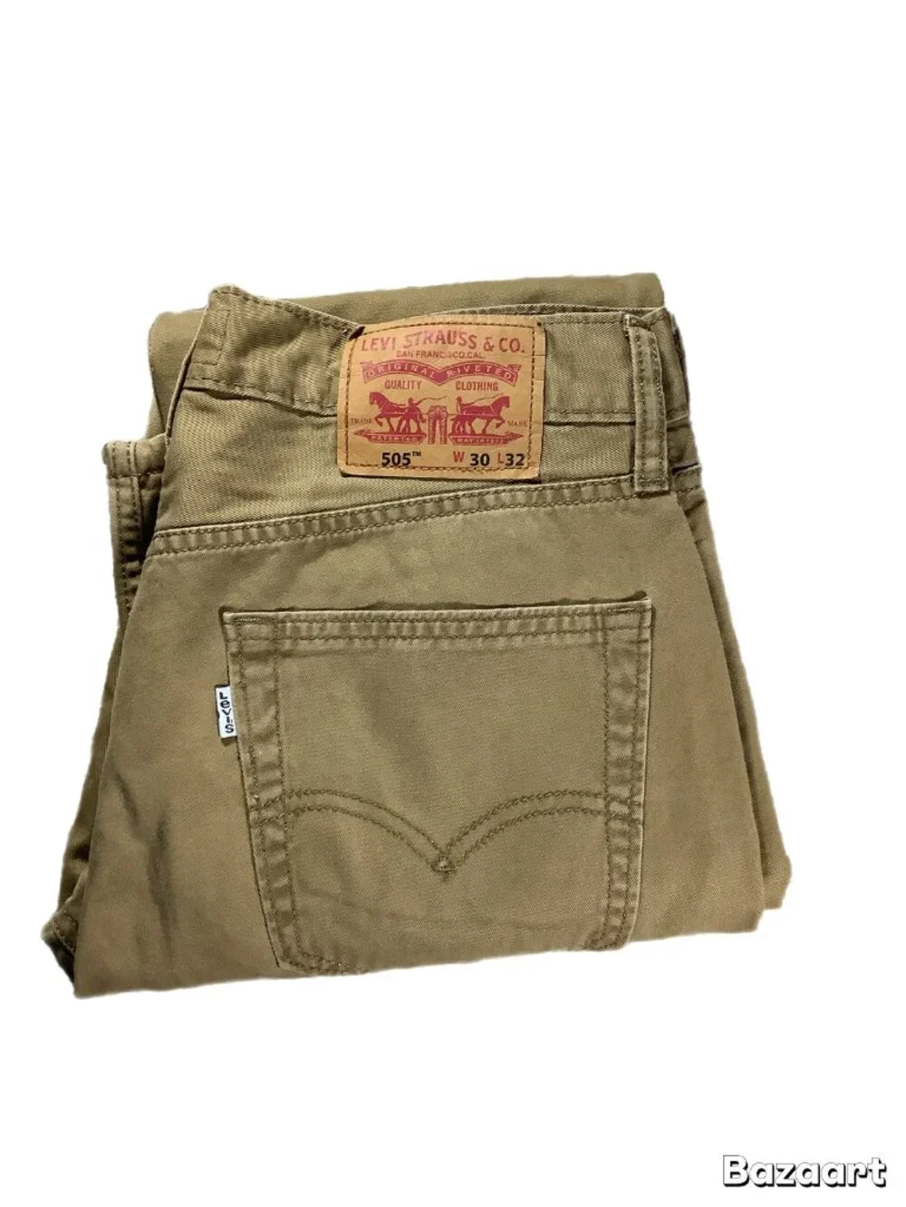 Levi's 505 Men's Khaki Pants Regular Fit Size 30x32 (284)